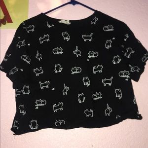 Cat Crop Top